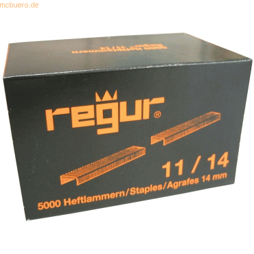 Regur Flachdrahtklammer Typ 11 11/14 mm verzinkt VE=5000 Stück von Regur