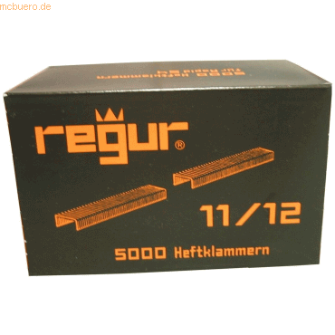 Regur Flachdrahtklammer Typ 1111/12 mm verzinkt VE=5000 Stück von Regur