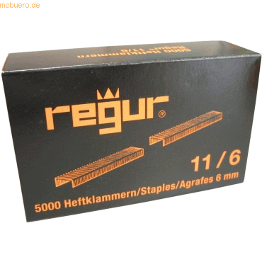 Regur Heftklammern für Tacker MP-10 11/6 VE=5000 Stück von Regur