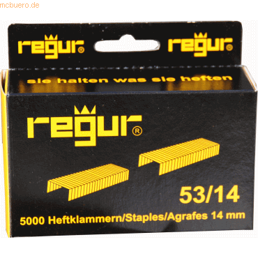 Regur Heftklammern für Tacker R-45 53/14 VE=5000 Stück von Regur