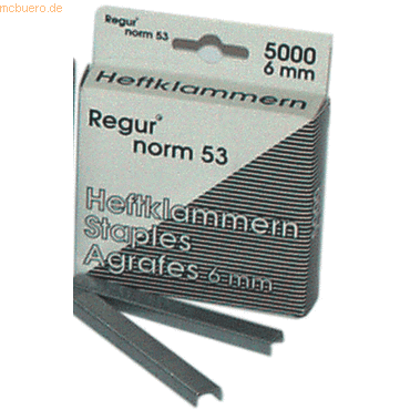 Regur Heftklammern für Tacker R-45 53/6 VE=5000 Stück von Regur