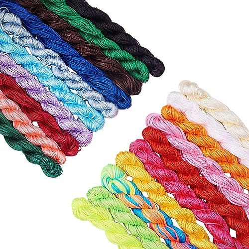 20 Stücke 1mm Nylonschnur für Armbänder, Geflochtene Nylonschnur, Chinesische Knotenschnur, Makramee Garn Nylonfaden, Seide Nylonschnur, 25M Seide Nylonschnur für Geflochtene Halskette, Armband 20 Stücke 1mm Nylonschnur für Armbänder, Geflochtene Nylonschnur, Chinesische Knotenschnur, Makramee Garn Nylonfaden, Seide Nylonschnur, 25M Seide Nylonschnur für Geflochtene Halskette, Armband von Reh:ncla