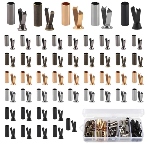 50 Sets Kordelenden Metall, Kordelenden Endstück Metall Inloch Kordelenden, 5 Farben Kordel Endstück Metall Qualitätslegierungen Kordelstopper, für Seile Lanyards Kleidungsstücke DIY Reparaturen 50 Sets Kordelenden Metall, Kordelenden Endstück Metall Inloch Kordelenden, 5 Farben Kordel Endstück Metall Qualitätslegierungen Kordelstopper, für Seile Lanyards Kleidungsstücke DIY Reparaturen von Reh:ncla