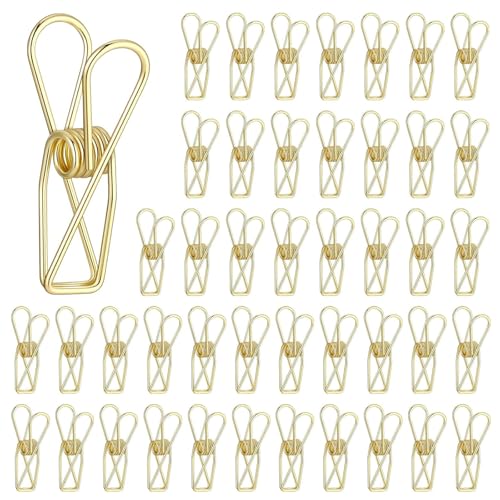 50 Stück Büroklammern Gold, Mini Binder Clips Metalldraht, Klein Büroklammer mit Transparentbox, Mehrzweck Binderklammern Büroklammern Spender für Büro Dokumente, Rechnungen und Kreative Projekte 50 Stück Büroklammern Gold, Mini Binder Clips Metalldraht, Klein Büroklammer mit Transparentbox, Mehrzweck Binderklammern Büroklammern Spender für Büro Dokumente, Rechnungen und Kreative Projekte von Reh:ncla