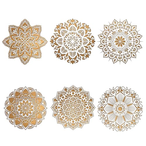 6 Stück Mandala Schablonen, Kunststoff Schablonen Zeichnen Set, Wiederverwendbares Malerei Vorlage Bemalen Zubehör, Handwerk Scrapbooking Stencils Set für Fliese Dekoration DIY Möbel Dekor 6 Stück Mandala Schablonen, Kunststoff Schablonen Zeichnen Set, Wiederverwendbares Malerei Vorlage Bemalen Zubehör, Handwerk Scrapbooking Stencils Set für Fliese Dekoration DIY Möbel Dekor von Reh:ncla