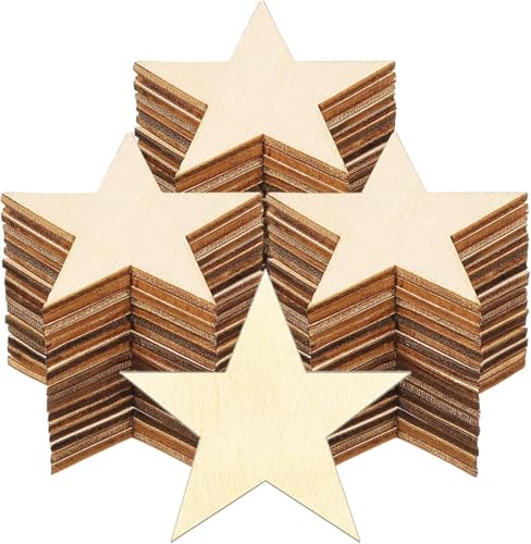 60 Stück Holzsterne Deko, 8cm Sterne Basteln Holzsterne zum Basteln, Sterne Holz mit Juteseil, Holzsterne Zum AufhäNgen für Christbaumschmuck Holz, Hochzeitsdekoration, DIY Handwerk 60 Stück Holzsterne Deko, 8cm Sterne Basteln Holzsterne zum Basteln, Sterne Holz mit Juteseil, Holzsterne Zum AufhäNgen für Christbaumschmuck Holz, Hochzeitsdekoration, DIY Handwerk von Reh:ncla