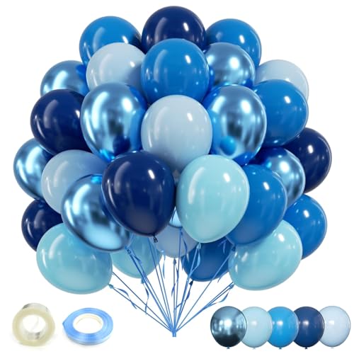 60pcs Luftballons Blau, Blaue Luftballons Metallic Blaue Luftballon Hochzeit Set, 12in/30cm Blaue Ballons Baby Blaue Latex Luftballons für Geburtstag Hochzeit Babyparty Party Dekoration 60pcs Luftballons Blau, Blaue Luftballons Metallic Blaue Luftballon Hochzeit Set, 12in/30cm Blaue Ballons Baby Blaue Latex Luftballons für Geburtstag Hochzeit Babyparty Party Dekoration von Reh:ncla