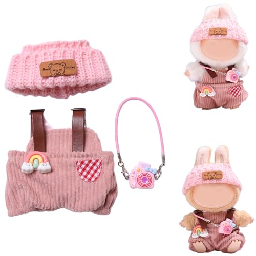 Rehecher Kleidung,Inklusive Mütze, Latzhose, Kamera - Handgewebte für 15/17 cm Puppen, Liebhaber Rehecher Kleidung,Inklusive Mütze, Latzhose, Kamera - Handgewebte für 15/17 cm Puppen, Liebhaber von Rehecher
