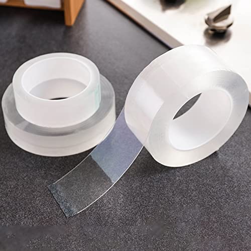 Reheyre Transparentes Klebeband 3M Gelklebeband Leicht Spurlos Wasserdicht Doppelseitiges Klebeband für Küche Party Paste Fotos Poster Teppichfixierung 30mm von Reheyre