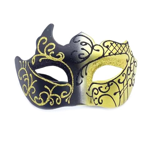 Rehomy 4 x Maskerade für Herren, venezianischer Vintage-Stil, Glitzer für Halloween, Karneval, Abschlussball von Rehomy