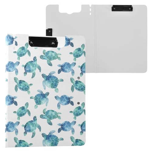 Aquarell-Klemmbrett mit Meeresschildkröte, weiß, A4-Größe, Ordner, Klemmbrett mit Stifthalter, für Büro, Schule Aquarell-Klemmbrett mit Meeresschildkröte, weiß, A4-Größe, Ordner, Klemmbrett mit Stifthalter, für Büro, Schule von Reiacy