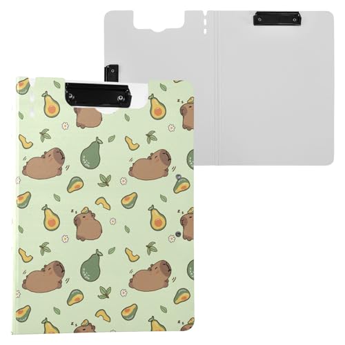 Capybara Klemmbrett mit Avocados Ordner A4 Größe Ordner Klemmbrett mit Stiftschlitz für Büro Schule von Reiacy