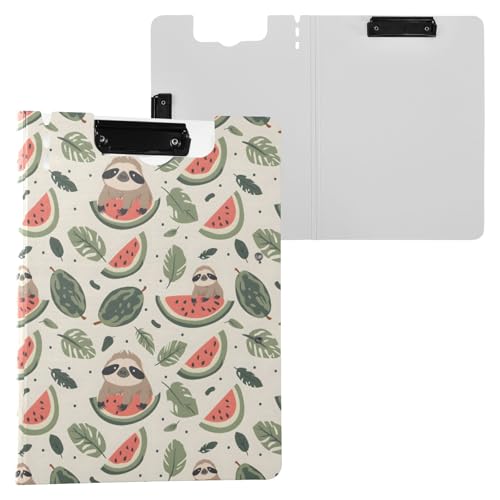 Cartoon Faultier und Wassermelone Klemmbrett Ordner A4 Größe Ordner Klemmbrett mit Stiftschlitz für Büro Schule Cartoon Faultier und Wassermelone Klemmbrett Ordner A4 Größe Ordner Klemmbrett mit Stiftschlitz für Büro Schule von Reiacy