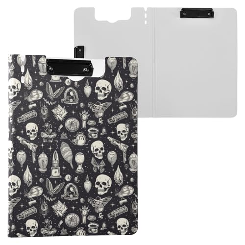 Cartoon Gothic Vintage Skull Klemmbrett Ordner A4 Größe Ordner Klemmbrett mit Stiftschlitz für Büro Schule Cartoon Gothic Vintage Skull Klemmbrett Ordner A4 Größe Ordner Klemmbrett mit Stiftschlitz für Büro Schule von Reiacy