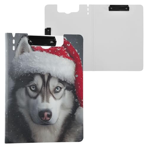 Christmas Cool Husky Klemmbrettmappe, A4-Größe, Ordner-Klemmbrett mit Stifthalter, für Büro, Schule von Reiacy