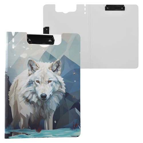 Cool Snow Wolf Klemmbrettmappe, A4-Größe, Ordner-Klemmbrett mit Stifthalter, für Büro, Schule von Reiacy