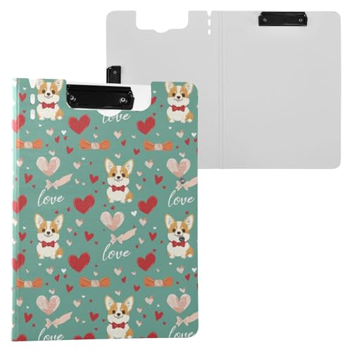 Corgi Hunde mit roten Herzen Klemmbrettmappe A4 Ordner Klemmbrett mit Stiftschlitz für Büro Schule Corgi Hunde mit roten Herzen Klemmbrettmappe A4 Ordner Klemmbrett mit Stiftschlitz für Büro Schule von Reiacy