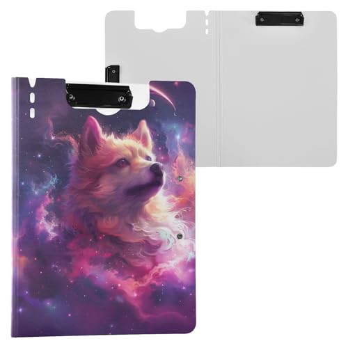 Cosmic Doge Klemmbrettmappe, A4-Größe, Ordner-Klemmbrett mit Stiftschlitz, für Büro, Schule von Reiacy