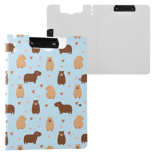 Cute Capybara Zeichnung Blau Klemmbrett Ordner A4 Größe Ordner Klemmbrett mit Stiftschlitz für Büro Schule von Reiacy