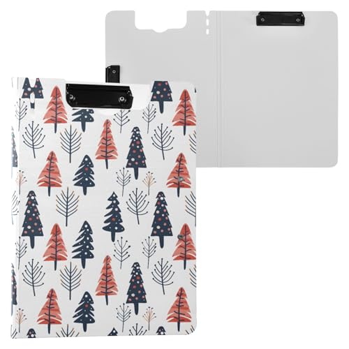 Einfache schwarze Weihnachtsbaum-Klemmbrett-Mappe, A4-Größe, Ordner-Klemmbrett mit Stiftschlitz, für Büro, Schule von Reiacy