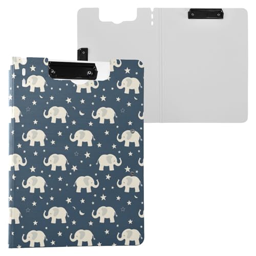 Elefant und Sterne Klemmbrettmappe, A4-Größe, Ordner-Klemmbrett mit Stifthalter, für Büro, Schule Elefant und Sterne Klemmbrettmappe, A4-Größe, Ordner-Klemmbrett mit Stifthalter, für Büro, Schule von Reiacy