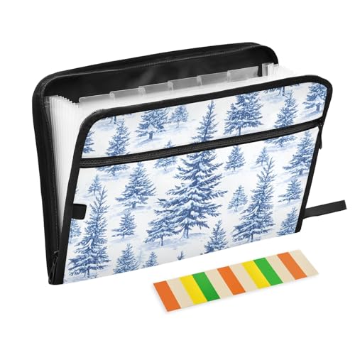 Fächermappe mit Klebeetiketten, 13 Taschen, Akkordeon-Aktenordner, Dokumenten-Organizer mit Reißverschluss, Winterblau Fächermappe mit Klebeetiketten, 13 Taschen, Akkordeon-Aktenordner, Dokumenten-Organizer mit Reißverschluss, Winterblau von Reiacy