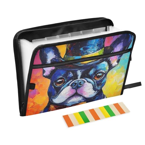 Gentleman Hunde-Dokumentenmappe mit Klebeetiketten, 13 Taschen, Akkordeon-Aktenordner, Dokumenten-Organizer mit Reißverschluss Gentleman Hunde-Dokumentenmappe mit Klebeetiketten, 13 Taschen, Akkordeon-Aktenordner, Dokumenten-Organizer mit Reißverschluss von Reiacy