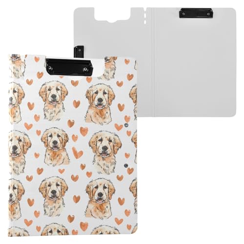 Golden Retriever Drucke, Klemmbrettmappe, A4-Größe, Ordner-Klemmbrett mit Stiftschlitz für Büro, Schule Golden Retriever Drucke, Klemmbrettmappe, A4-Größe, Ordner-Klemmbrett mit Stiftschlitz für Büro, Schule von Reiacy