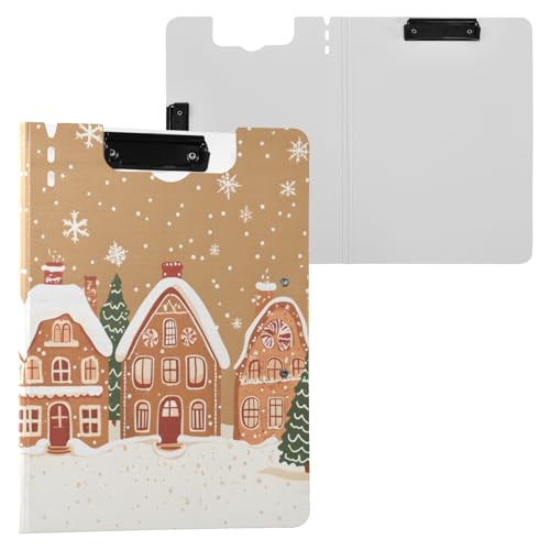 Holiday Village Snow Klemmbrettmappe, A4-Größe, Ordner-Klemmbrett mit Stiftschlitz, für Büro, Schule von Reiacy