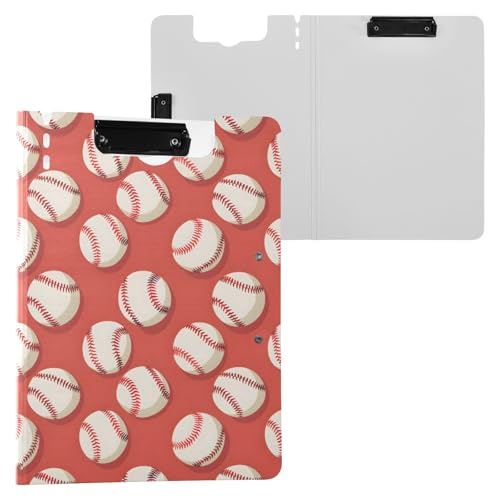 Klemmbrett mit Cartoon-Baseball-Thema, A4-Größe, Ordner-Klemmbrett mit Stiftschlitz für Büro, Schule von Reiacy