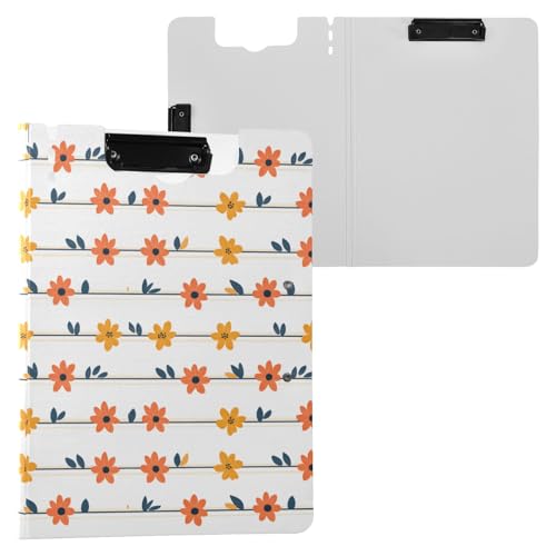Klemmbrett mit Cartoon-Motiv, farbige Blumen, A4-Größe, Ordner, Klemmbrett mit Stifthalter, für Büro, Schule von Reiacy
