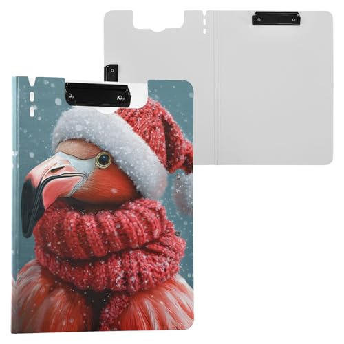 Klemmbrett mit Flamingo-Motiv, A4-Format, Klemmbrett mit Stifthalter, für Büro, Schule von Reiacy