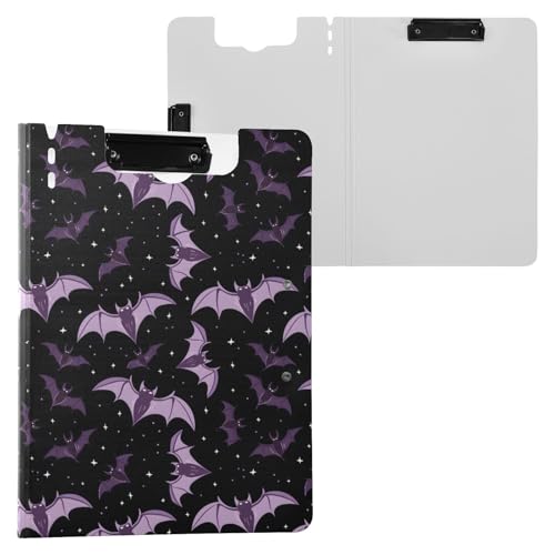 Klemmbrett mit Fledermaus-Motiv, Halloween, A4-Größe, Ordner, Klemmbrett mit Stiftschlitz, für Büro, Schule von Reiacy