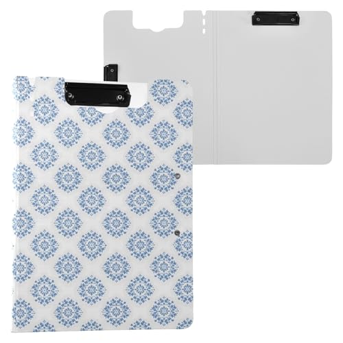 Klemmbrett mit kreativem Muster, A4-Größe, Klemmbrett mit Stiftschlitz, für Büro, Schule, Blau von Reiacy