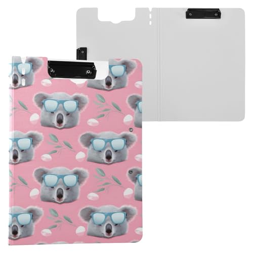 Klemmbrett mit niedlichem Koala-Muster, A4-Größe, Ordner-Klemmbrett mit Stiftschlitz, für Büro, Schule von Reiacy