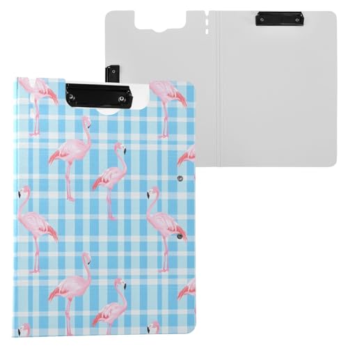 Klemmbrett mit pinkem Flamingo-Raster, A4-Größe, Ordner-Klemmbrett mit Stiftschlitz, für Büro, Schule von Reiacy