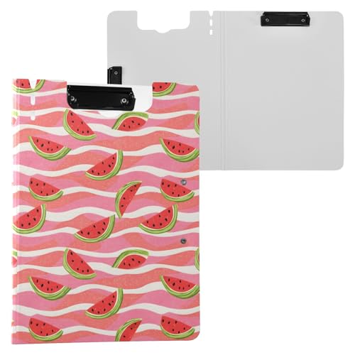 Klemmbrett mit rosa Streifen, Wassermelonenmuster, A4-Größe, Ordner, Klemmbrett mit Stiftschlitz, für Büro, Schule Klemmbrett mit rosa Streifen, Wassermelonenmuster, A4-Größe, Ordner, Klemmbrett mit Stiftschlitz, für Büro, Schule von Reiacy
