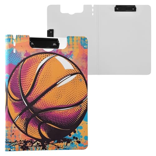 Klemmbrettmappe mit Basketball-Design, A4-Format, Klemmbrett mit Stiftschlitz, für Büro, Schule von Reiacy