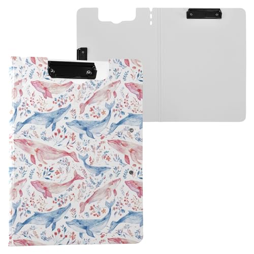 Klemmbrettmappe mit Wal-Muster, A4-Größe, Klemmbrett mit Stiftschlitz, für Büro, Schule Klemmbrettmappe mit Wal-Muster, A4-Größe, Klemmbrett mit Stiftschlitz, für Büro, Schule von Reiacy