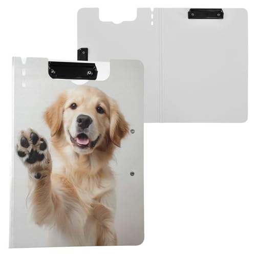 Niedliches Baby Golden Retriever Klemmbrett Ordner, A4-Größe, Ordner-Klemmbrett mit Stiftschlitz für Büro, Schule von Reiacy
