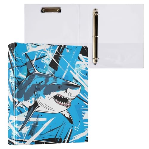 Reiacy Fashion Jaws Shark Ringbuch mit 3 Ringen, A4, mit Clip, hält 200 Blatt, großer D-Ring-Aktenordner für Zuhause, Schule, Bürobedarf Reiacy Fashion Jaws Shark Ringbuch mit 3 Ringen, A4, mit Clip, hält 200 Blatt, großer D-Ring-Aktenordner für Zuhause, Schule, Bürobedarf von Reiacy