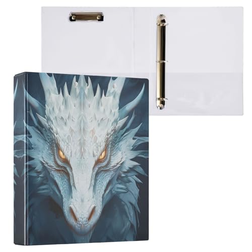 Reiacy Ringbuch, Manga Blue Dragon 3-Ring, A4, Ordner mit Clip, hält 200 Blatt, großer D-Ring-Aktenordner für Zuhause, Schule, Bürobedarf von Reiacy