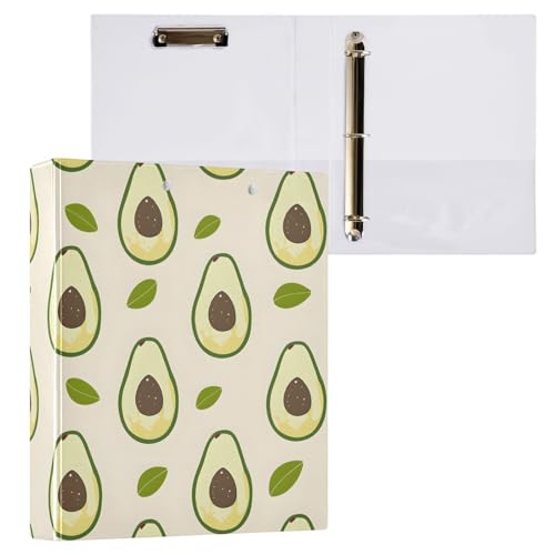 Reiacy Ringbuch, gehackte Avocado, 3-Ring-Ordner, A4, mit Clip, hält 200 Blatt, großer D-Ring-Aktenordner für Zuhause, Schule, Bürobedarf von Reiacy