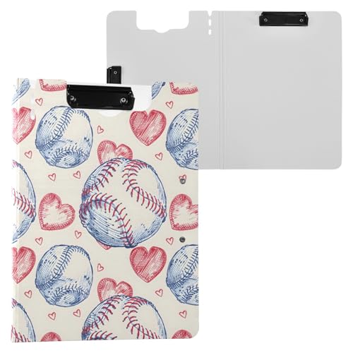Tennis and Love Prints Klemmbrettmappe, A4-Größe, Ordner-Klemmbrett mit Stiftschlitz, für Büro, Schule Tennis and Love Prints Klemmbrettmappe, A4-Größe, Ordner-Klemmbrett mit Stiftschlitz, für Büro, Schule von Reiacy