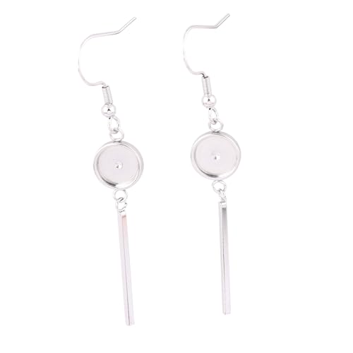 Reidgaller 20 Stück, passend für 8 mm Cabochon-Ohrringe, Rohlinge mit Anhängerstange, Edelstahl, DIY-Ohrringe, Haken für Schmuckherstellung von Reidgaller