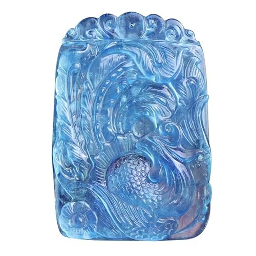 Natürlicher eisblauer Aquamarin, geschnitzt, mit verschiedenen Formen, Zertifikat, S, Kristall, natürlicher Turmalin-Stein von Reikocrystalbeads