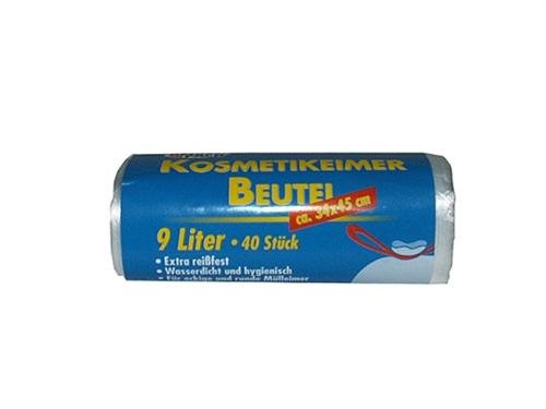 40 Stück Kosmetikeimer Beutel Müllbeutel, 9 Liter, 34 x 45 cm Mülleimerbeutel von Reinex