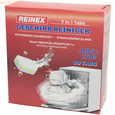 Reinex Geschirrreiniger Tabs 7 in 1 13842 30 Stück von Reinex