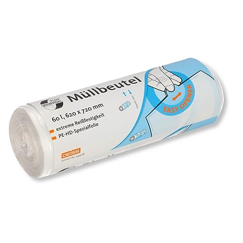 Müllbeutel DEISS Universal Plus 60 L transparent Müllsäcke Abfallsack Abfallbeutel Müllbeutel DEISS Universal Plus 60 L transparent Müllsäcke Abfallsack Abfallbeutel von Reinica