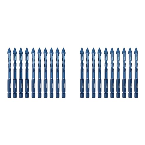 Reinscer 20 StüCk Exzenterbohrer mit Hoher HäRte, PräZisionsbohren Von 6 mm Glasfliesen, Keramik, Steinplatten, Dreiecksbohrer Reinscer 20 StüCk Exzenterbohrer mit Hoher HäRte, PräZisionsbohren Von 6 mm Glasfliesen, Keramik, Steinplatten, Dreiecksbohrer von Reinscer